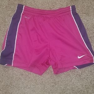 Ladies pink Nike dri fit shorts Small